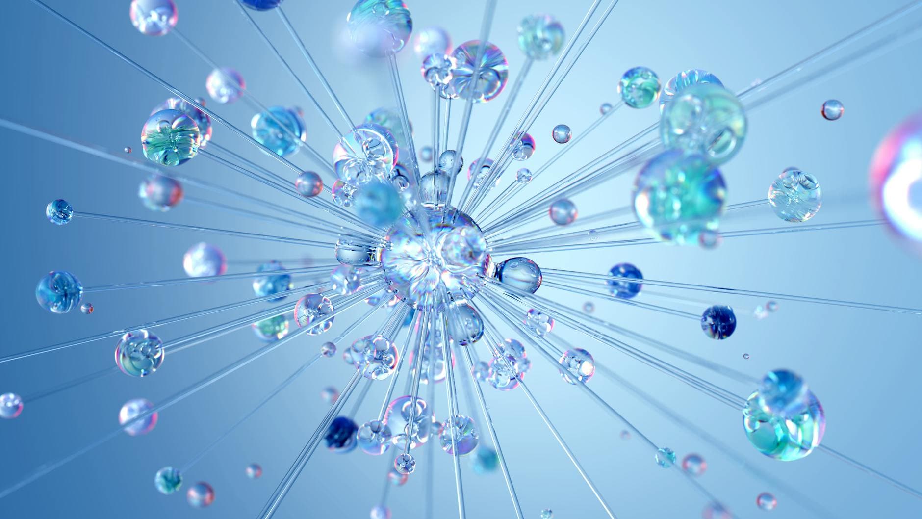 Abstract visualization of neural networks and AI technology