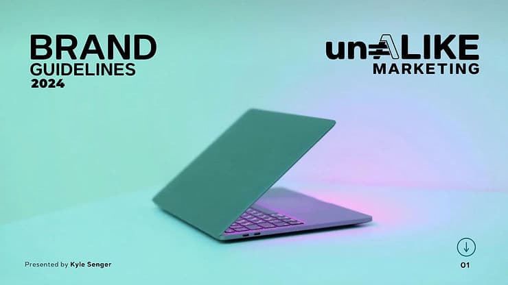 Unalike Marketing brand guide cover