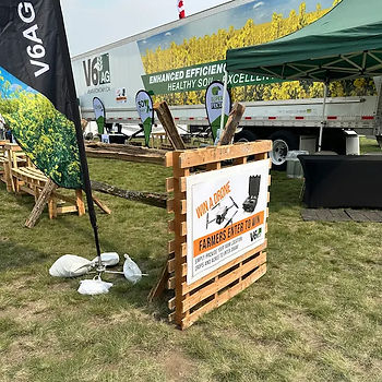 "Win a Drone" sign at a trade show giveaway