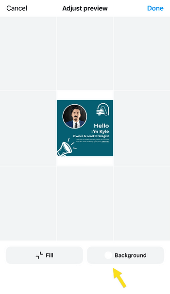 Instagram new grid background colour option