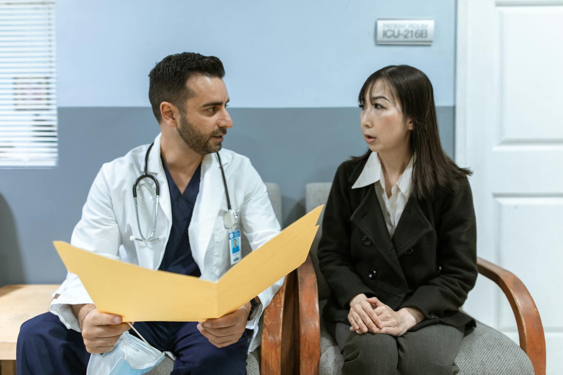 Doctor consulting with a patient in a clinic