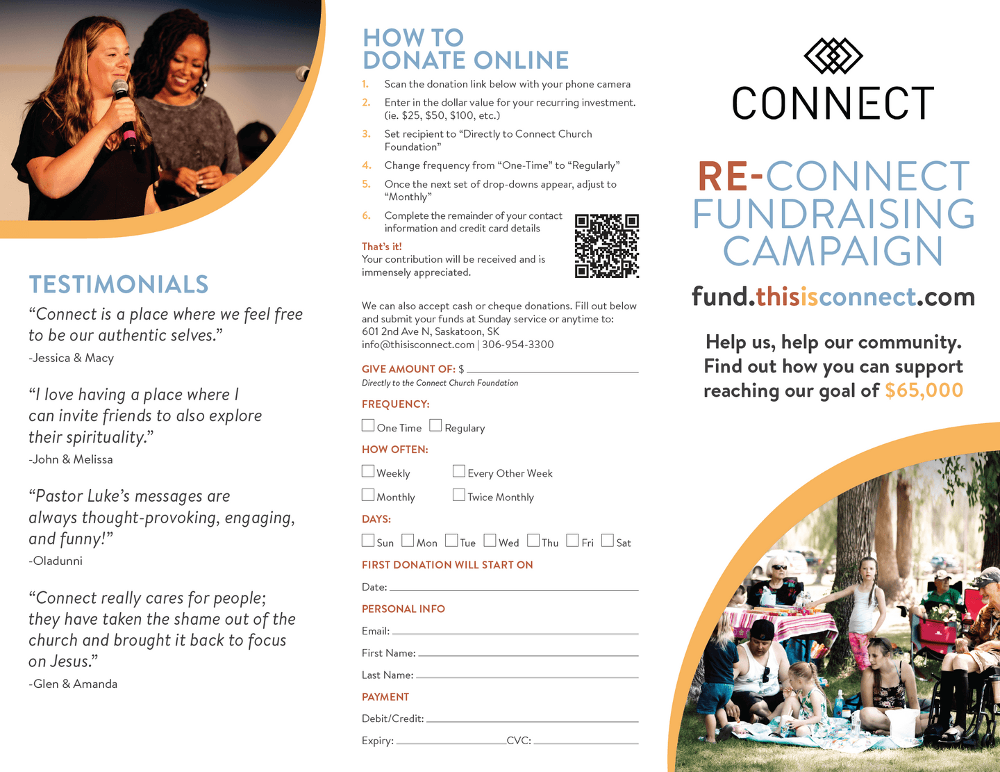 Re-Connect campaign brochure — cover