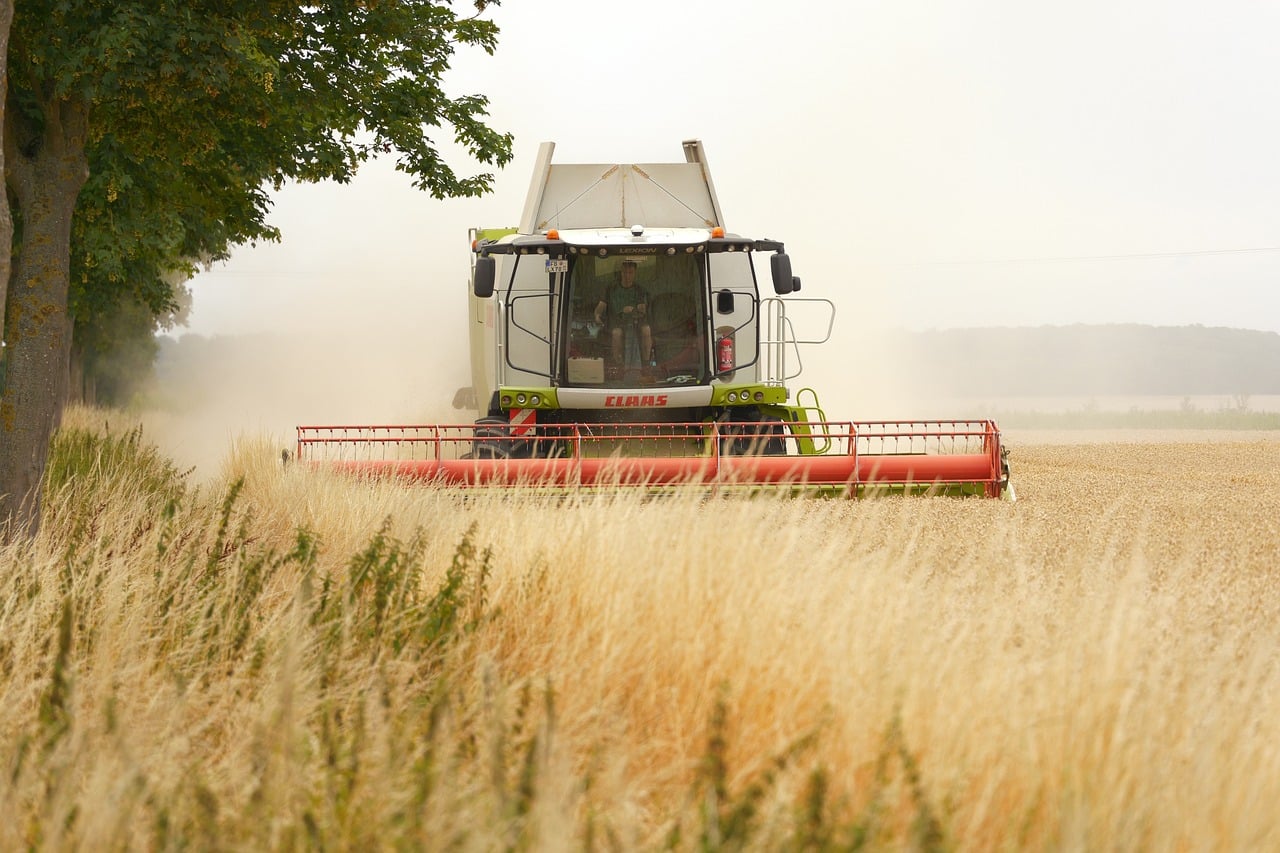 combine harvester agriculture harvest